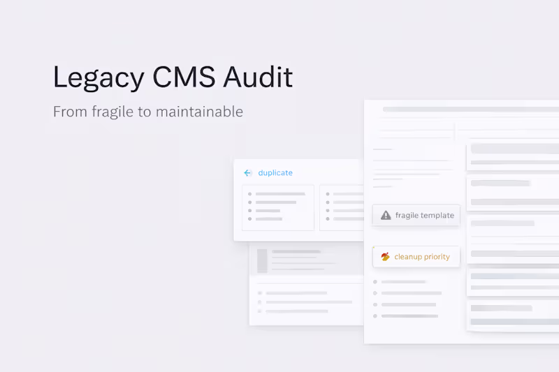 Cover image for Legacy CMS Audit