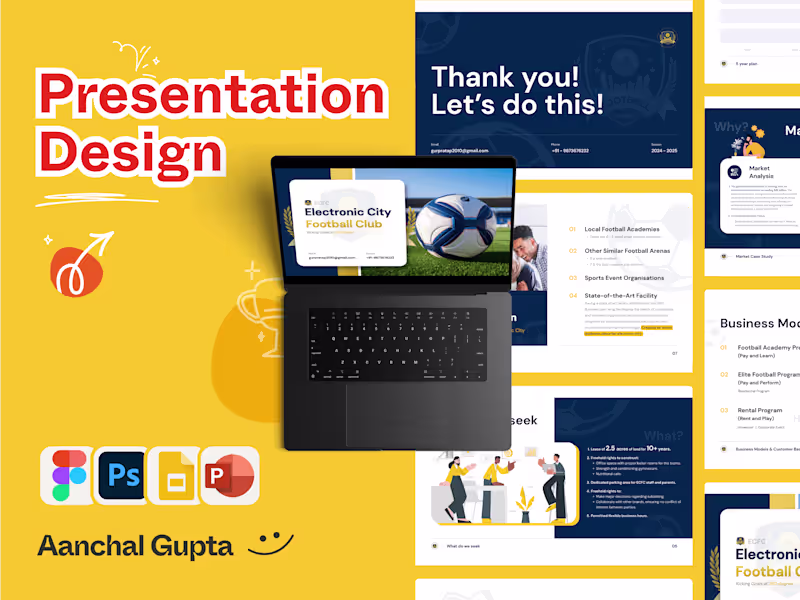 Cover image for Professional presentation design and investor pitch desk
