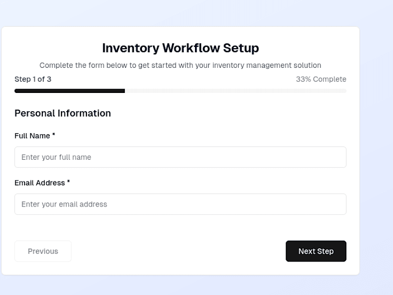 Cover image for One-Page Website with 3-Step Form + Automation MVP