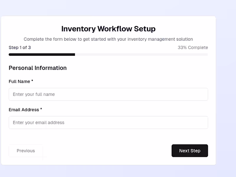 Cover image for One-Page Website with 3-Step Form + Automation MVP