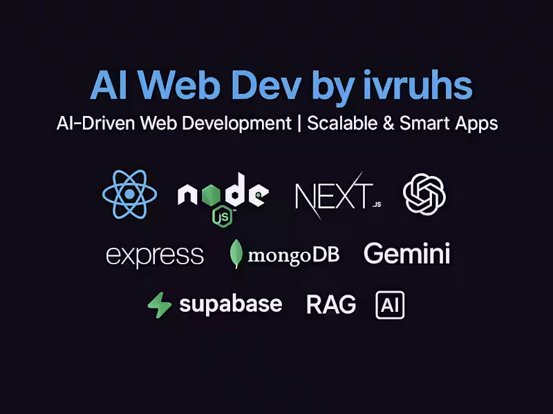 Cover image for Next.js & MERN Developer | Intelligent Web Apps with AI