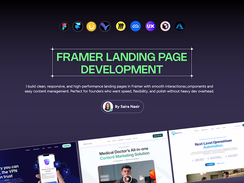 Cover image for Framer Landing Page Development