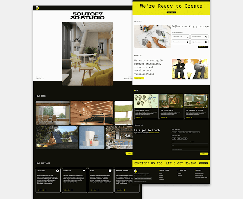 Cover image for UI/UX Design | Complete Website For 3D Studio