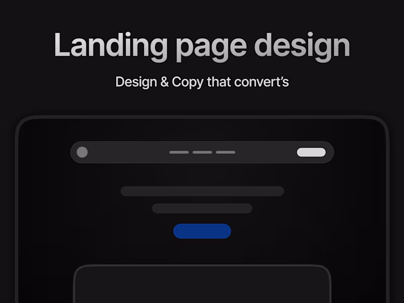 Cover image for Landing Page Design