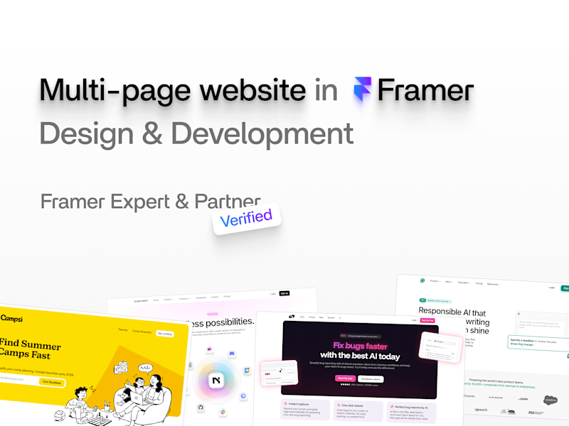 Cover image for Framer Multi-Page Website - Design & Development