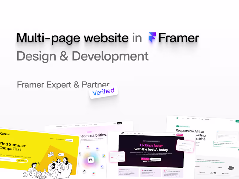 Cover image for Framer Multi-Page Website - Design & Development