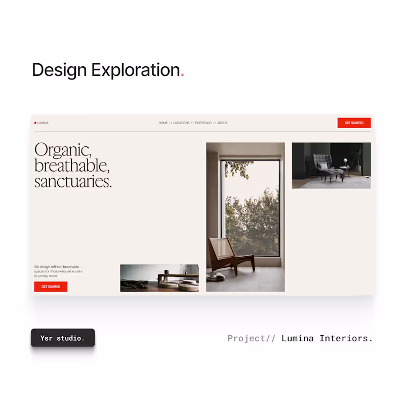 Cover image for Hero Exploration for an Interior