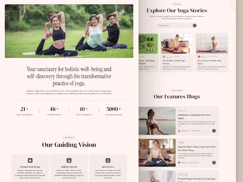 Cover image for Ananda Framer Template for Yoga & Coaching