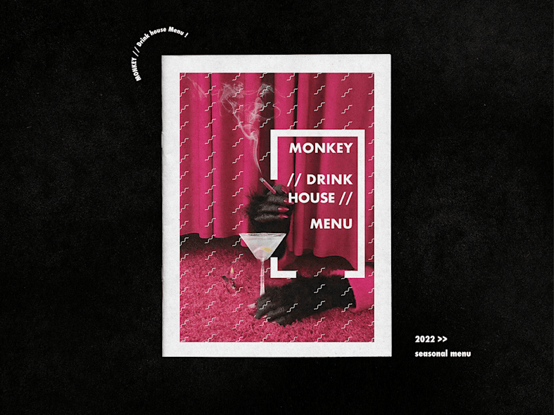 Cover image for Monkey | Drink house Menu on Behance