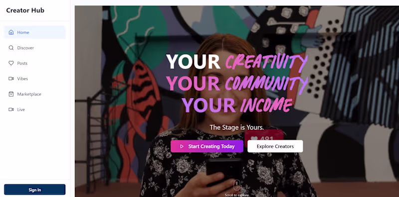 Cover image for CreatorHub - UX Case Study