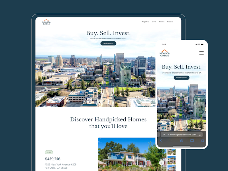 Cover image for Broker / Real Estate Website Design for Monica G.