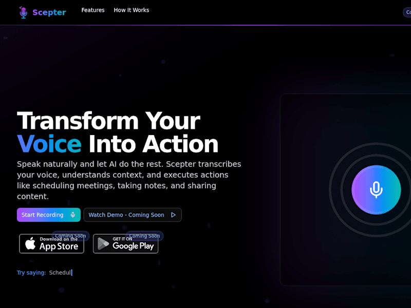 Cover image for Scepter: AI-Powered Voice Assistant for Productivity