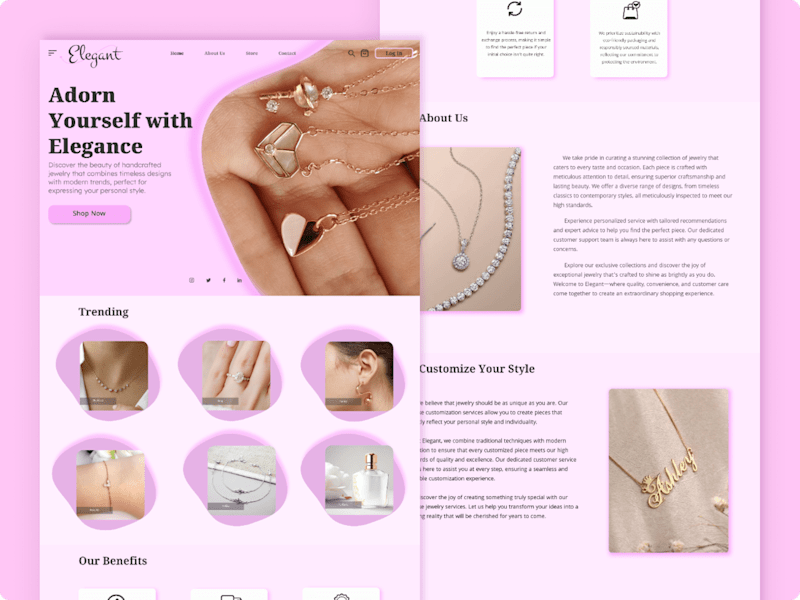 Cover image for Elegant - Landing Page