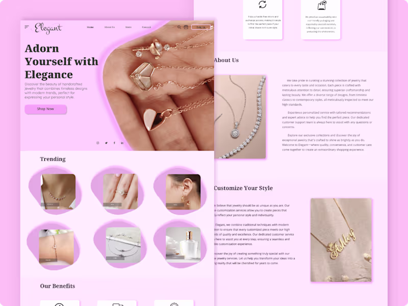 Cover image for Elegant - Landing Page