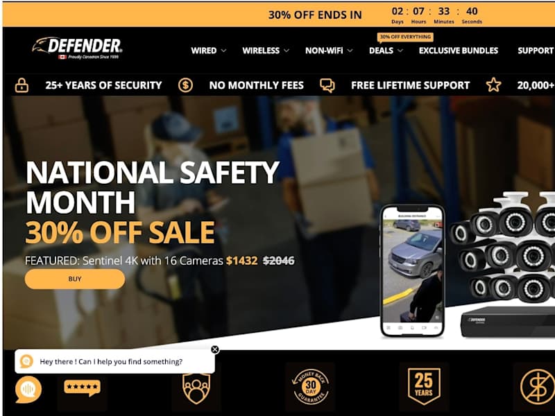 Cover image for Manual Testing for Defender Cameras Website

