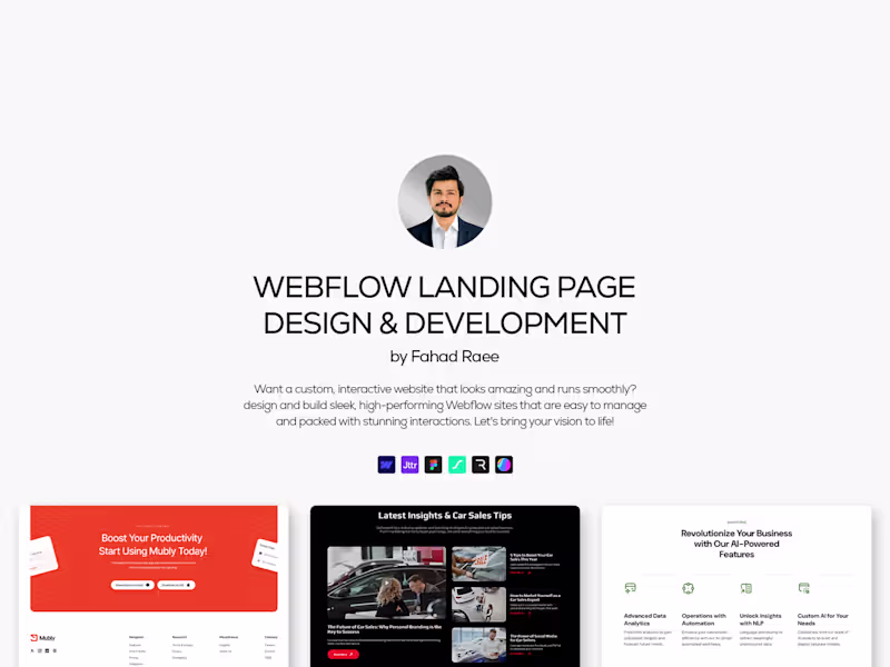 Cover image for Webflow • Landing Page Design & Development