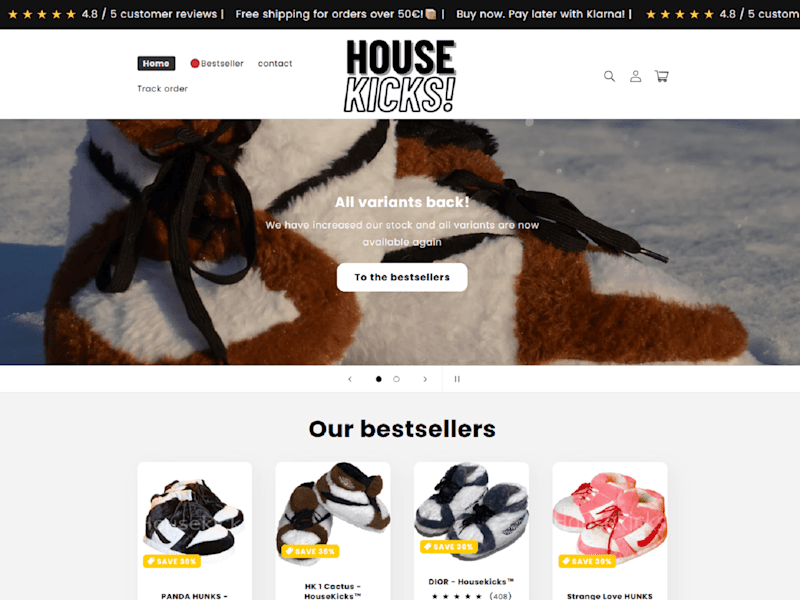 Cover image for Housekicks Shopify Website Redesign