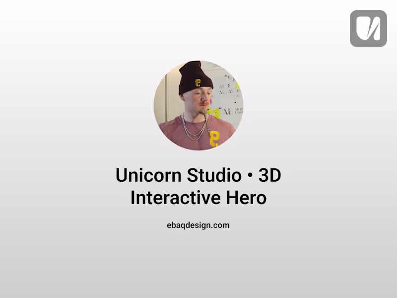 Cover image for Unicorn Studio • 3D Interactive Hero