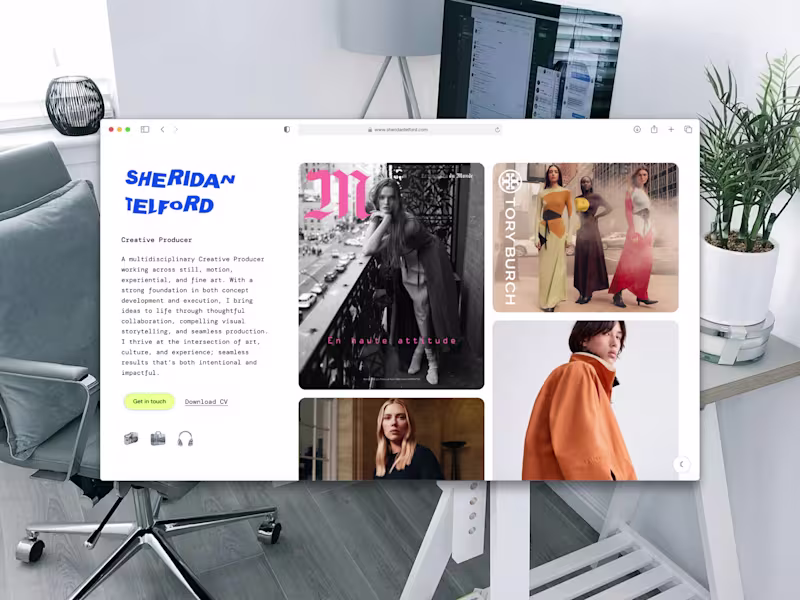 Cover image for Portfolio site for my production