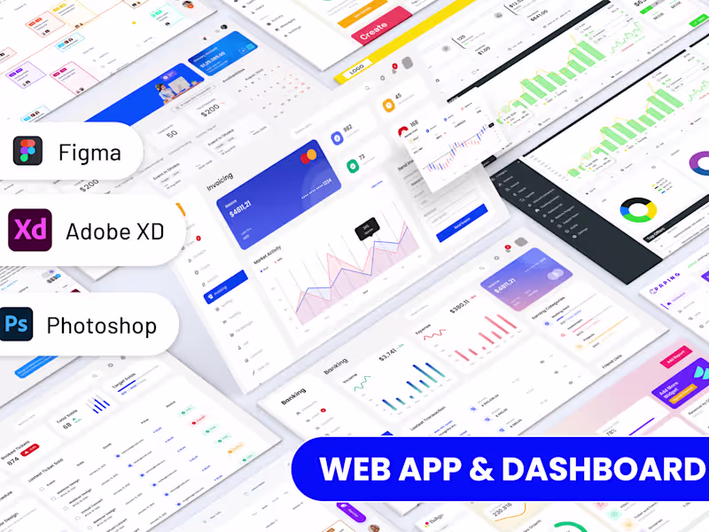 Cover image for Design saas CRM admin panel web app dashboard UI UX in figma