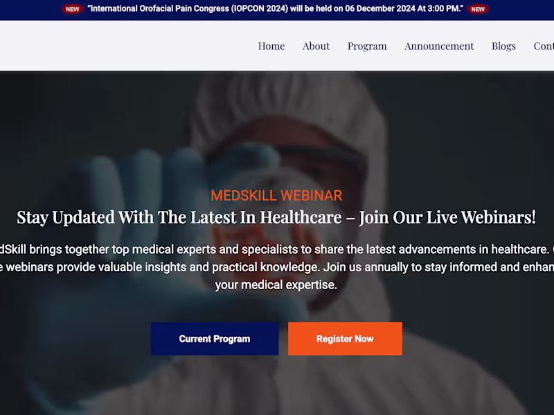 Cover image for Design and Development of MedSkill.in – An Online Webinar Manag