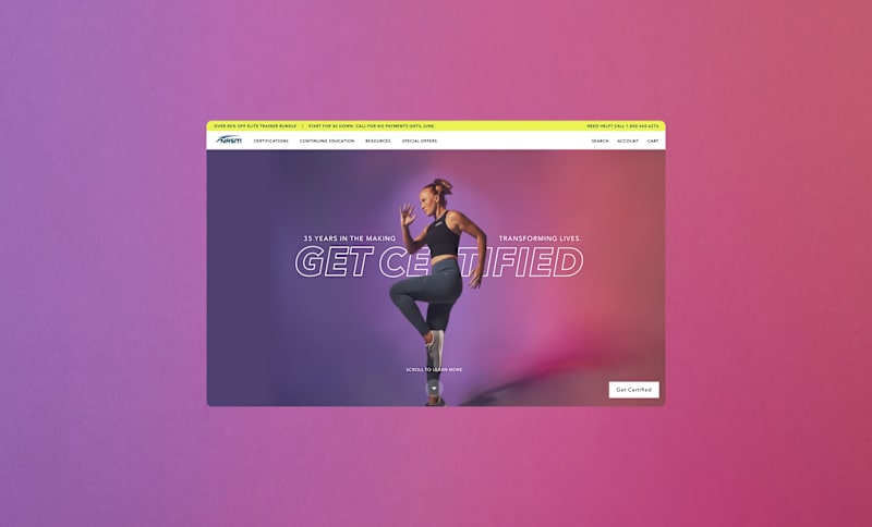 Cover image for NASM E-commerce Website Redesign