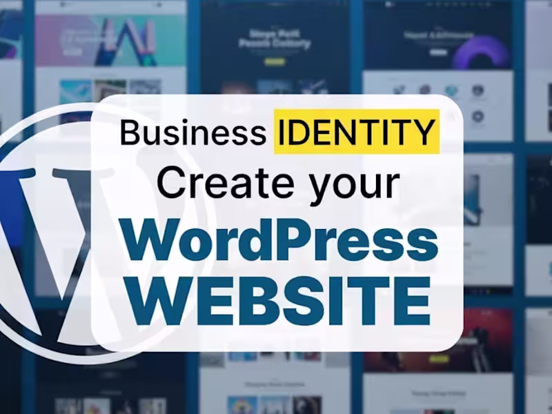 Cover image for professional business responsive WordPress website