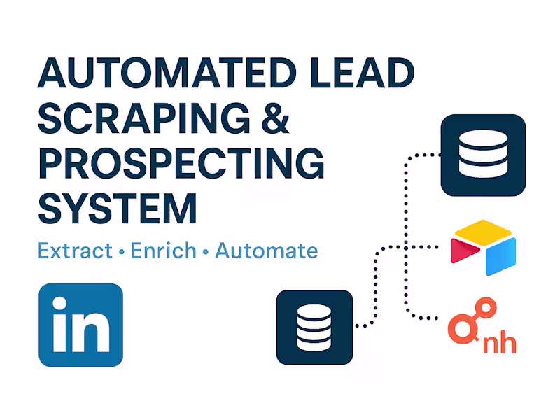 Cover image for Automated LinkedIn Lead Scraping & Prospecting System