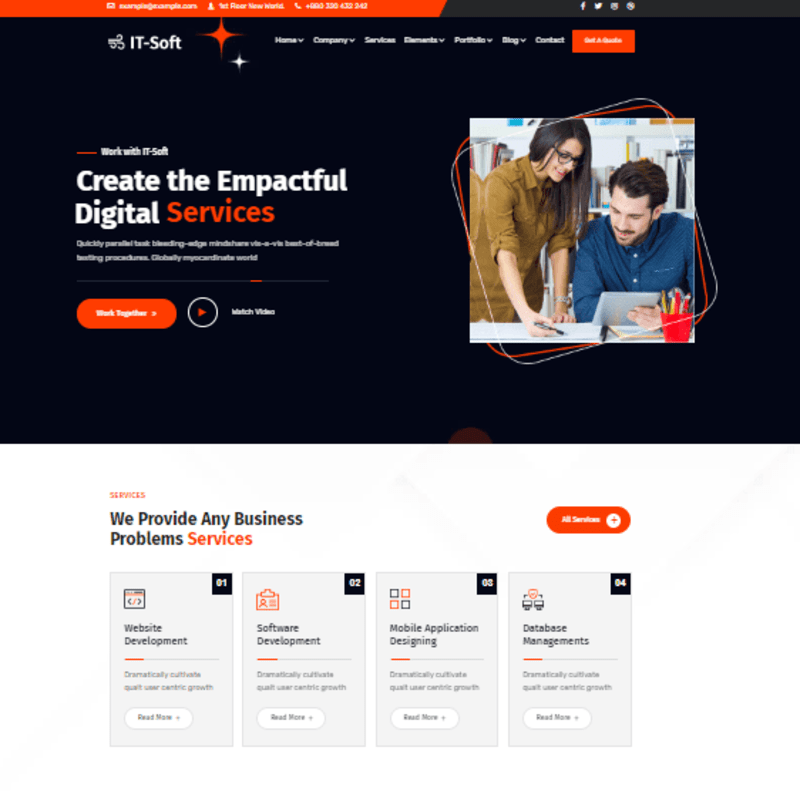 Cover image for A Web Design Project for an IT Company [IT-Soft]