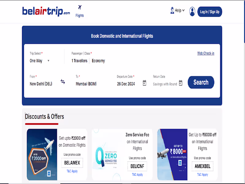 Cover image for Belair Trip (Online Ticket Booking)