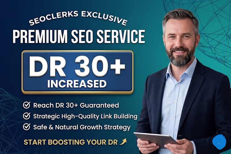 Cover image for Increase domain rating DR 30+  high authority dofollow backlinks