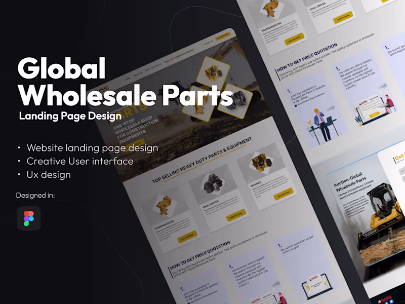 Cover image for UI design for Global Wholesale Parts