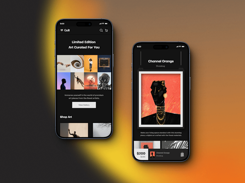 Cover image for Mobile app design for an Art Marketplace