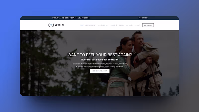 Cover image for Age Well Dr WordPress Website