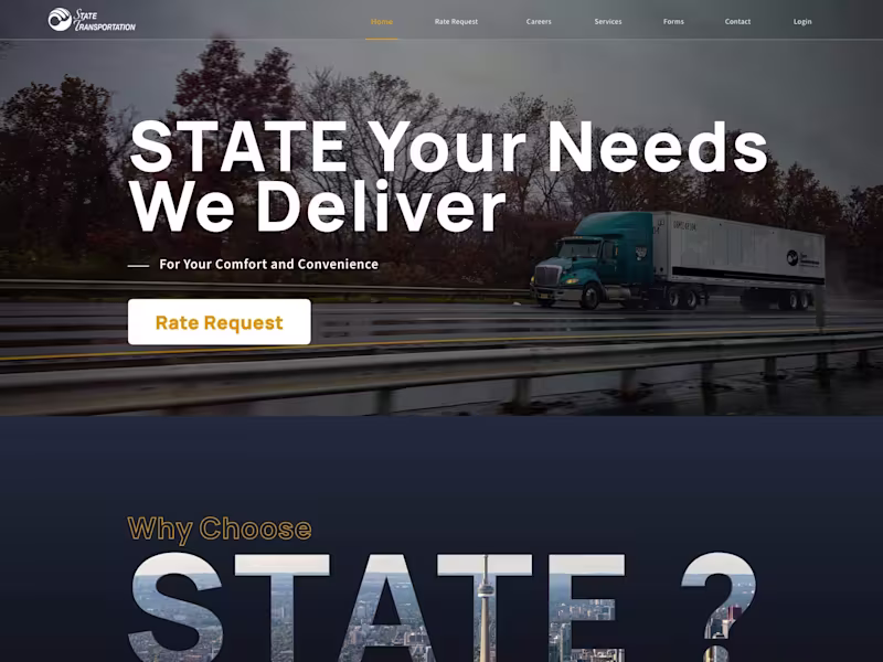 Cover image for Website Design - State Transportation