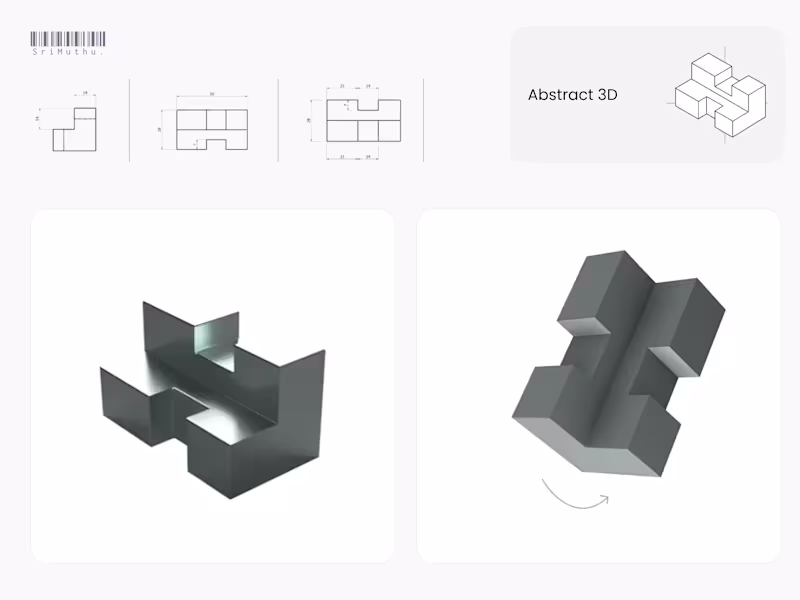 Cover image for Abstract 3D - Drawing | CAD Design