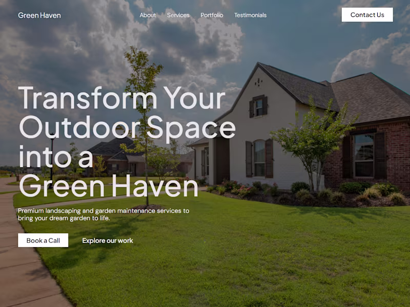 Cover image for Green Haven Website Design