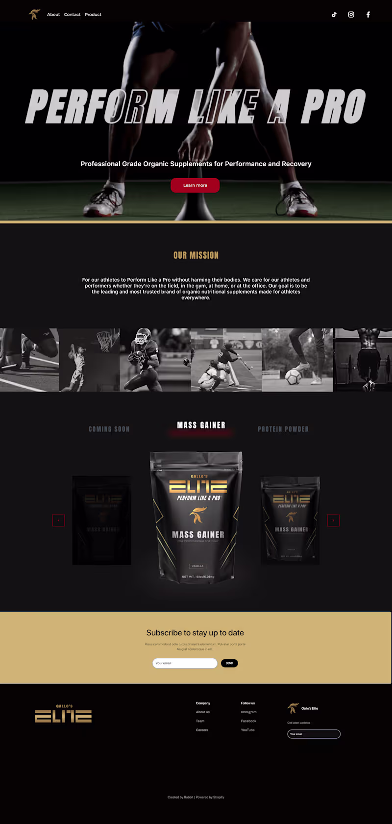 Cover image for Web Design - Protein Brand