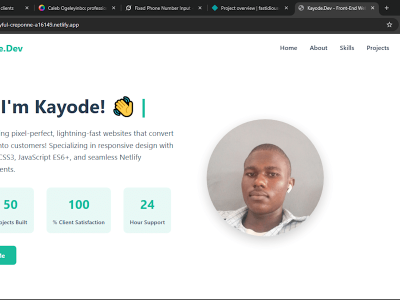 Cover image for Kayode.Dev - Front-End Web Developer Portfolio