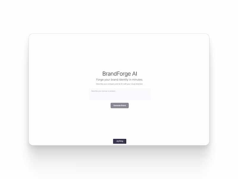 Cover image for Brand Forge: AI-Powered Branding Tool