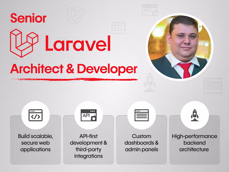 Cover image for Custom Laravel Web App Development | APIs, CMS & MVP