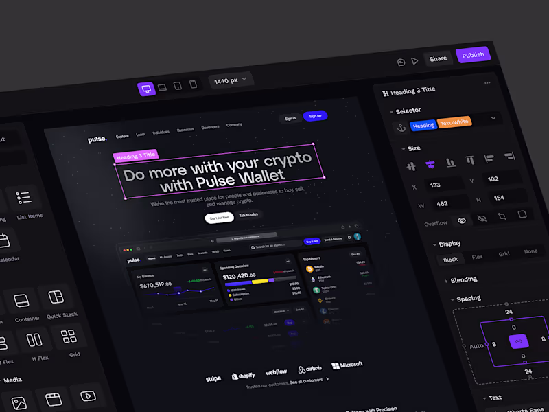 Cover image for Pulse - Website Builder ⏐ Dashboard