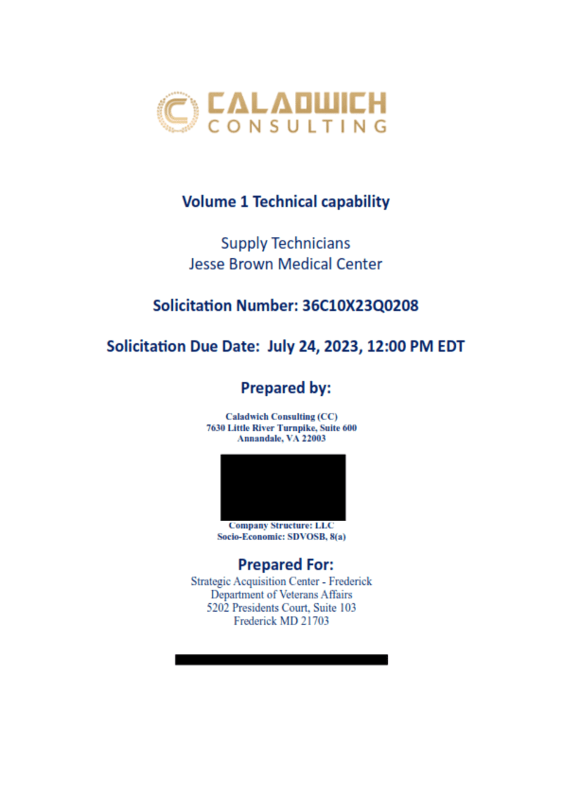 Cover image for GSA Contract Vehicle Supply Technicians Jesse Brown Medical Cent