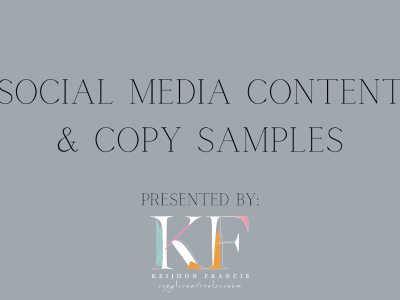 Cover image for Social Media Copy Samples