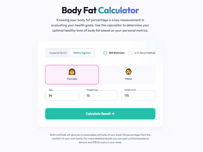 Cover image for Body fate calculator.