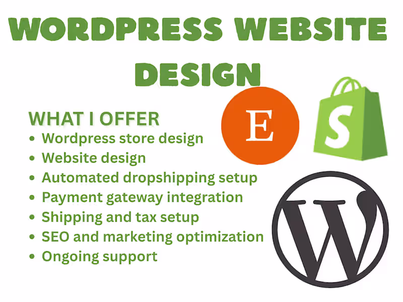 Cover image for I'll build design redesign shopify wordpress website development
