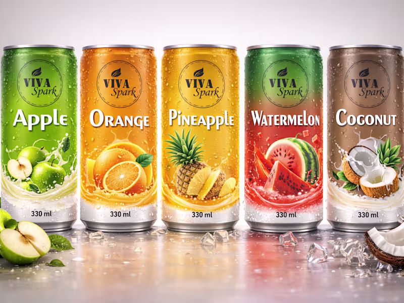 Cover image for Viva Spark Identity: Energizing Design for Fruit Beverage Br...