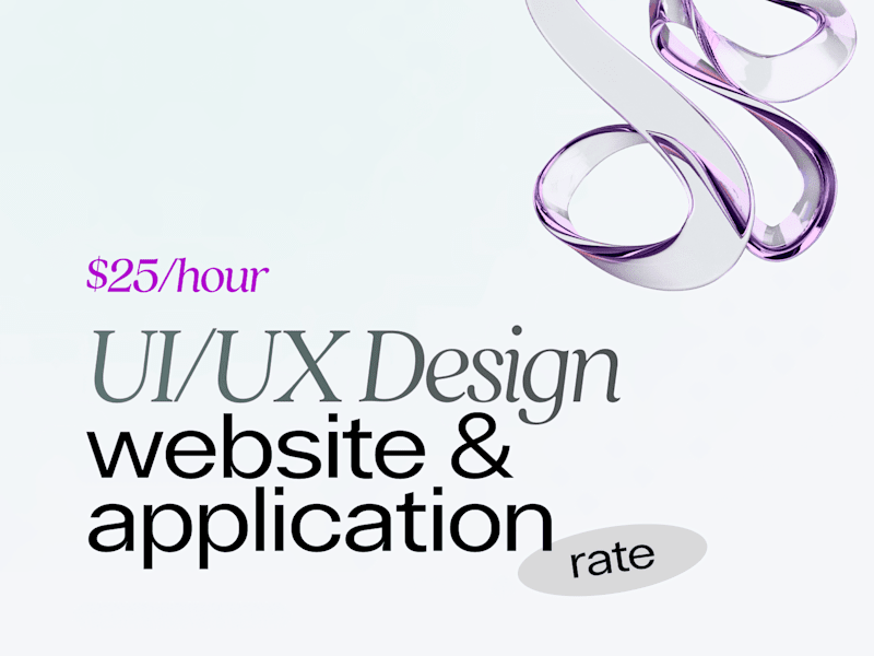 Cover image for UI/UX Design - Website & Application 💰 rate price →