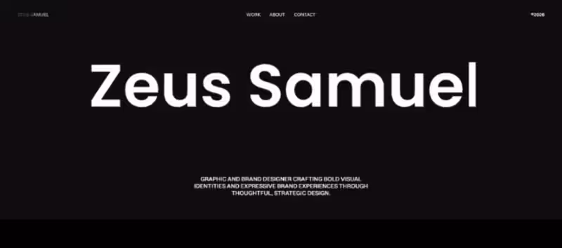 Cover image for Zeus Samuel Modern Portfolio Website