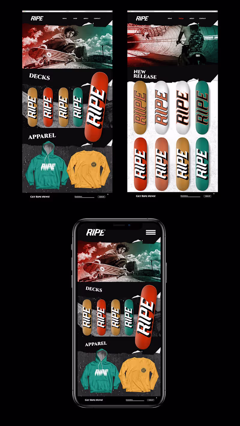 Cover image for Ripe Skateboards Brand Identity (Barcelona, Amsterdam) About...